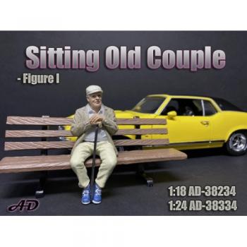 American Diorama AD-38334 Sitting Old Couple - Figure I