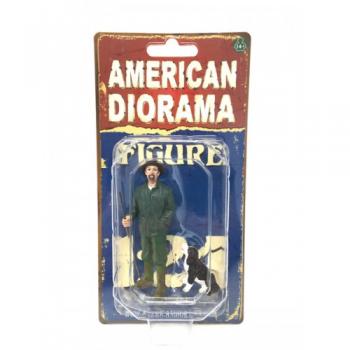 American Diorama AD-77498 Mechanic - Patrick & Dog
