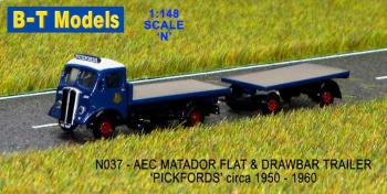 B-T Models N037 AEC Matador with Trailer