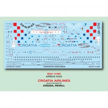BOA Decals BOA14495 Airbus A320 - Croatia Airlines