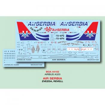 BOA Decals BOA44102 Airbus A320 - Air Serbia
