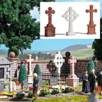Busch 1096 Stone Crosses x 3