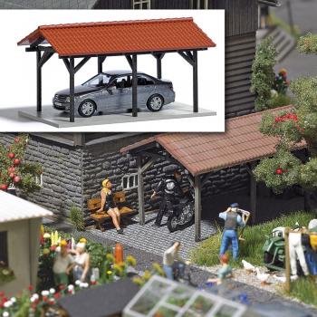 Busch 1481 Carport with Model