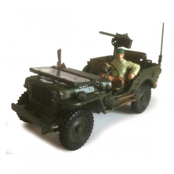 Cararama 4-90141 Jeep Willys + Gun & Man