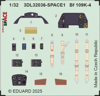 Eduard 3DL32036 Bf 109K-4 SPACE - Kotare