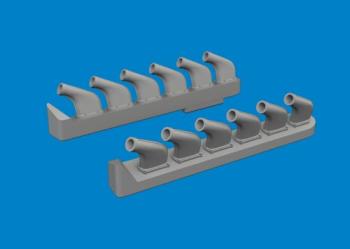 Eduard 672411 P-51 Exhaust Stacks - Tamiya