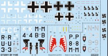 Eduard D72001 Bf 110E Decals