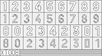 Eduard XT008 German Numbers Medium