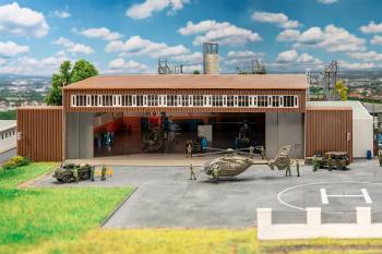 Faller 144111 Hangar with Helicopter