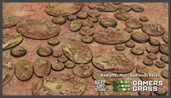 Gamers Grass GGB-BLR25 Badlands Bases Round 25mm x 10