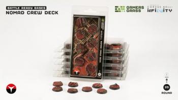 Gamers Grass GGB-NCDR25 Nomad Crew Deck Bases 25mm x 8