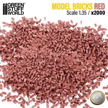 Green Stuff World 9207 Bricks - Red x 2000
