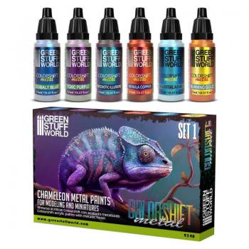 Green Stuff World 9340 Chameleon Metal Paints Set 1