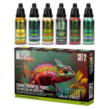 Green Stuff World 9341 Chameleon Metal Paints Set 2