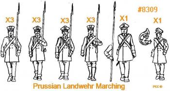 HaT 8309 Prussian Landwehr Marching x 56