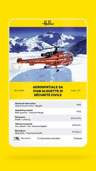 Heller 80289 Alouette III Securite Civile