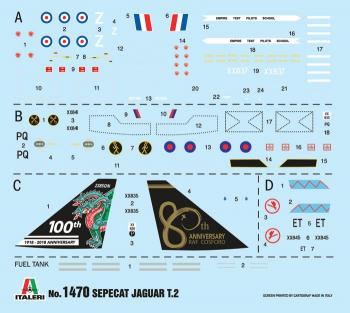 Italeri 1470 Jaguar T.2 RAF Trainer