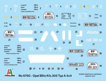 Italeri 6760 Kfz.305 Opel Blitz Typ A 4x4