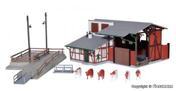 Kibri 39096 Stable with Cattle-Loading