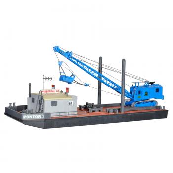 Kibri 39156 Working Pontoon with Excavator