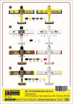 Kovozavody KPEX020 Zlin Z-242L Military Decals