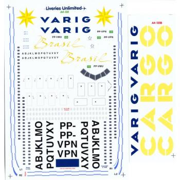 Liveries Unlimited A4-135 DC-10 Decals - Varig Brasil