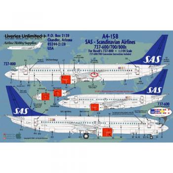 Liveries Unlimited A4-158 Boeing 737 - SAS - Scandinavian Airlines