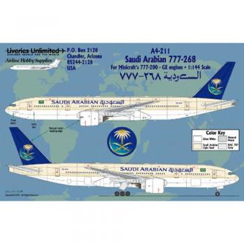 Liveries Unlimited A4-211 Boeing 777-268 - Saudi Arabian