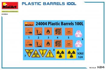 MiniArt 24004 Pastic Barrels 100L x 6