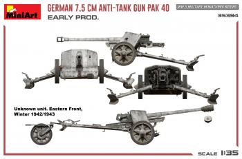 MiniArt 35394 German 75mm Gun PAK 40