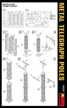 MiniArt 35529 Metal Telegraph Poles