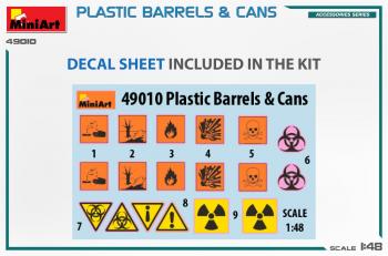 MiniArt 49010 Plastic Barrels and Cans