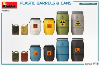 MiniArt 49010 Plastic Barrels and Cans