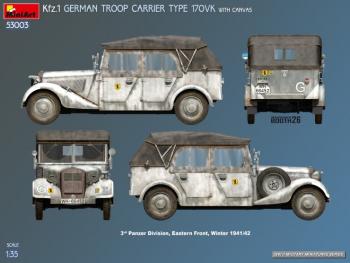 MiniArt 53003 Kfz.1 Type 170VK with Canvas