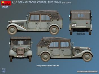 MiniArt 53003 Kfz.1 Type 170VK with Canvas