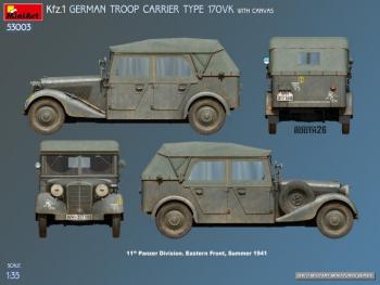 MiniArt 53003 Kfz.1 Type 170VK with Canvas