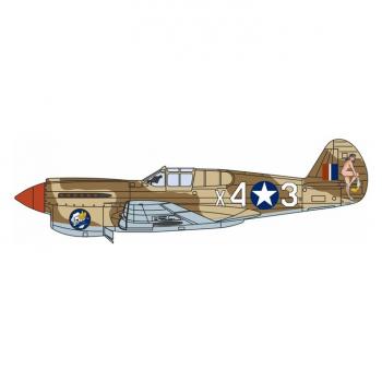 Oxford Diecast AC127 Curtiss P40-F Warhawk 1943