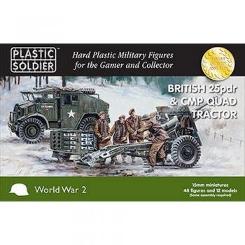 Plastic Soldier Company WW2G15006 25 PDR Gun with Tractor