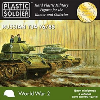 Plastic Soldier Company WW2V15001 Russian T34 Tank x 5