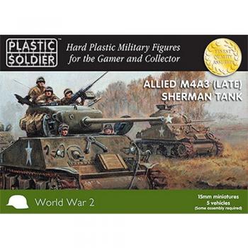 Plastic Soldier Company WW2V15014 Allied M4A3 Sherman Tank x 5