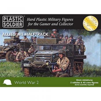 Plastic Soldier WW2V15016 Allied M3 Halftrack x 5