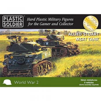 Plastic Soldier Company WW2V15021 M5A1 Stuart Tank x 5