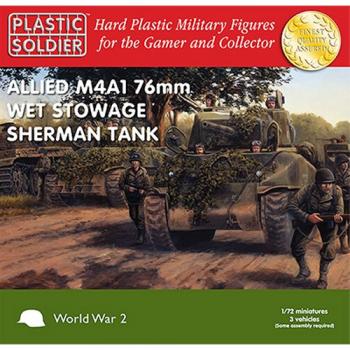Plastic Soldier Company WW2V20005 Sherman M4A1 76mm Tank x 3