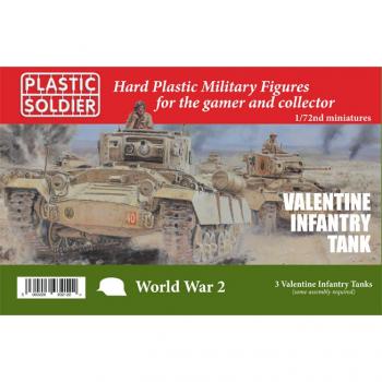 Plastic Soldier WW2V20028 Valentine Infantry Tank x 3