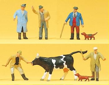 Preiser 10048 Cattle at Market with Figures