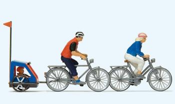 Preiser 10638 Cyclists Family