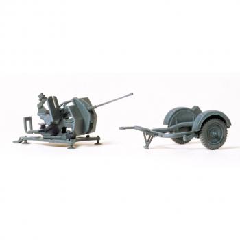 Preiser 16565 Anti-Aircraft Gun + Trailer