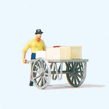 Preiser 28036 Man with Cart