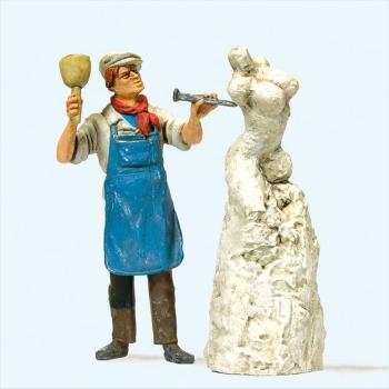 Preiser 44901 Sculptor with Sculpture