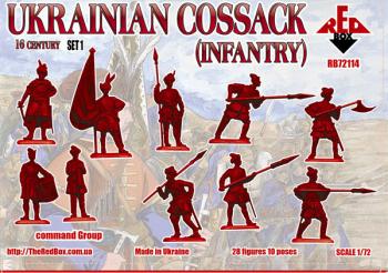 Red Box RB72114 Ukrainian Cossack Infantry x 28 Set 1